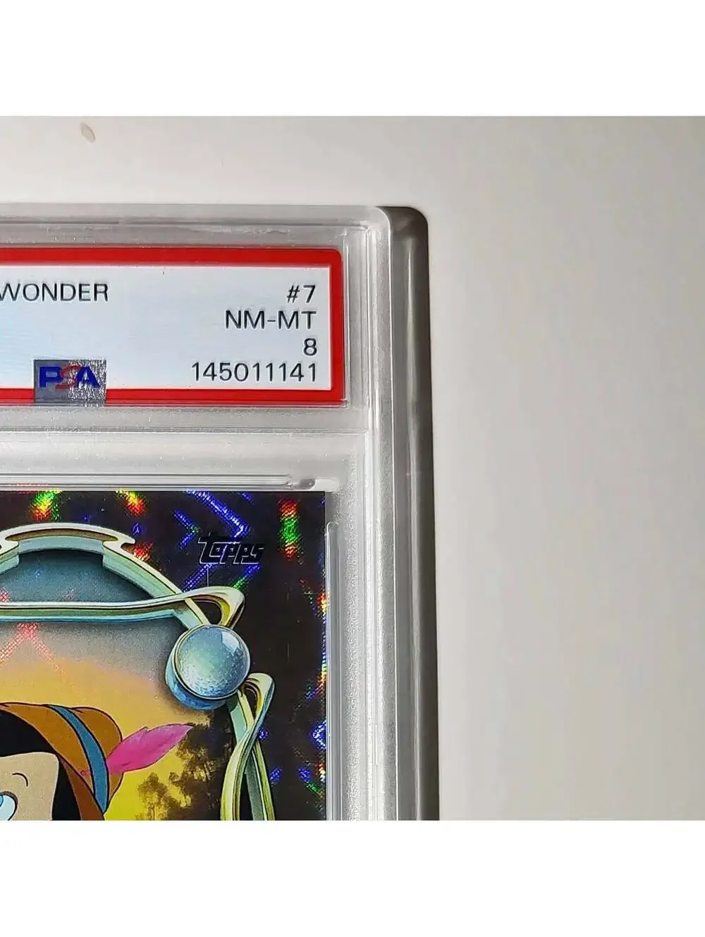 Pinocchio 2025 Topps Disney Wonder #7 Winter Variant Card Pinocchio PSA 8